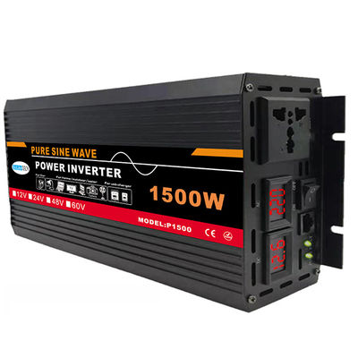 qualità  Aluminum Shell 1500w 12V 24V 48V 60V DC To AC 220V/110V Low Frequency Power Inverter With Charger fabbrica
